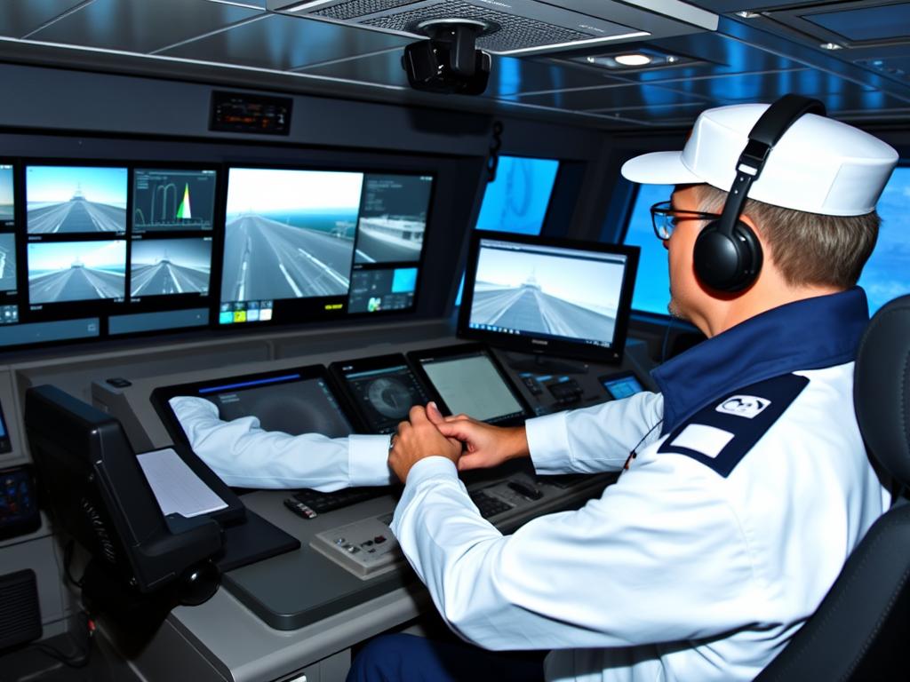 Captain receiving advanced training for license upgrade