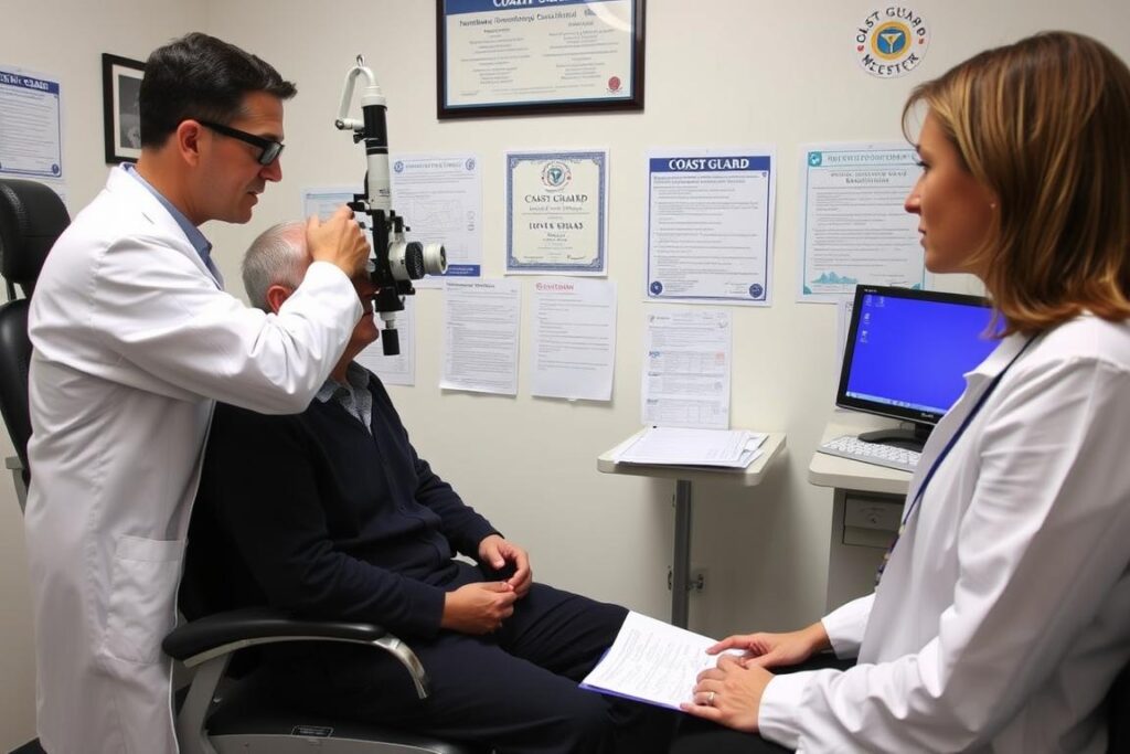 Medical examination for captain's license applicant