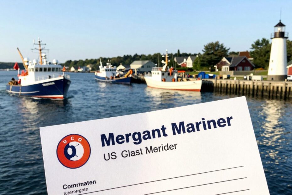 Captain's License in Maine with Portland harbor and commercial fishing vessels