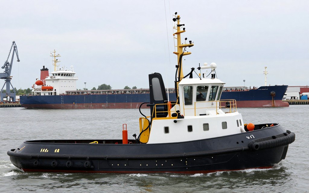 Commercial towing vessel in Virginia Norfolk harbor with captain license endorsement Commercial towing vessel in Virginia Norfolk harbor with captain license endorsement