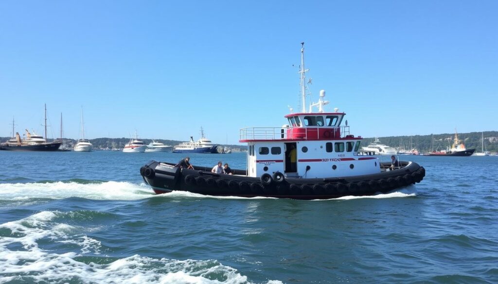 Commercial towing vessel operations in Rhode Island harbor with captain license towing endorsement training Commercial towing vessel operations in Rhode Island harbor with captain license towing endorsement training
