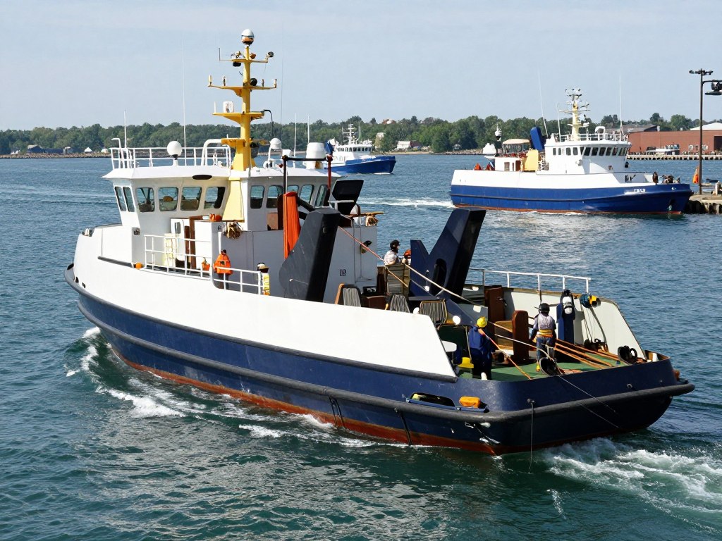 Commercial vessel towing operations on Great Lakes with Wisconsin captain license endorsement