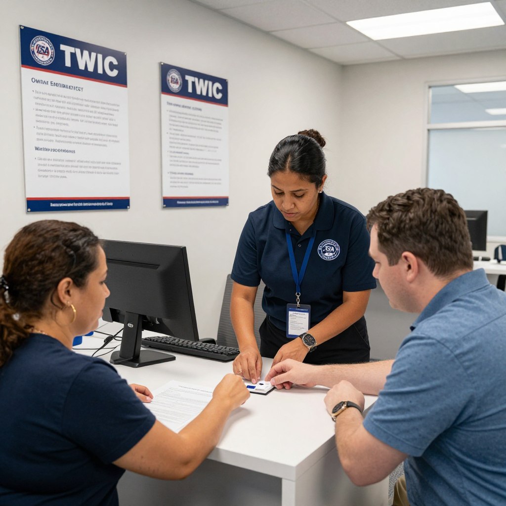 TWIC card application and Transportation Security Administration enrollment for South Carolina mariners