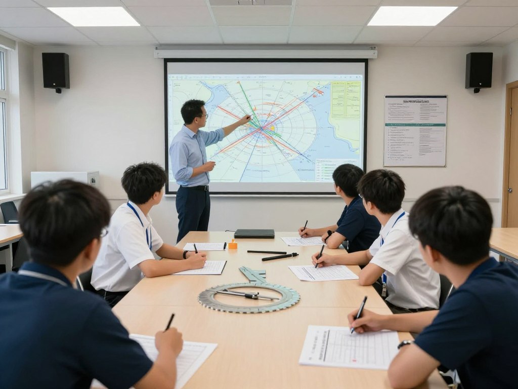 USCG approved captain license classroom course with instructor teaching navigation to South Carolina students