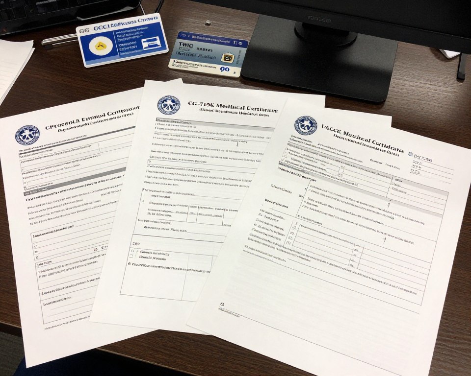 USCG captain license eligibility documentation and medical forms for Wisconsin applicants