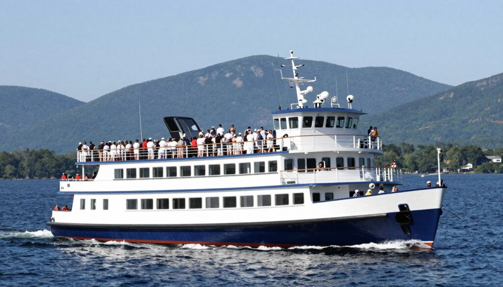 Large commercial tour vessel new hampshire requiring Master 100 ton license