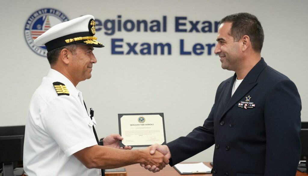 New Illinois captain receiving USCG Merchant Mariner Credential license