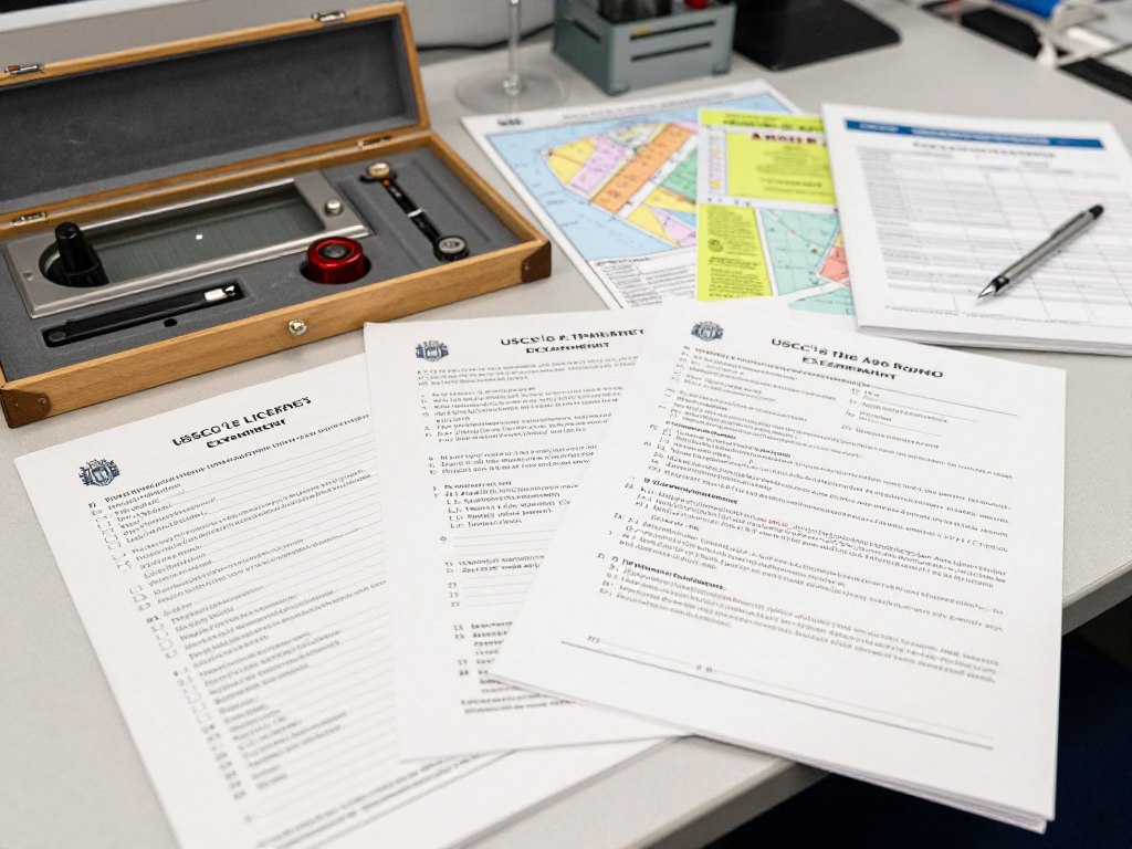 USCG examination test questions and materials for Illinois captains license